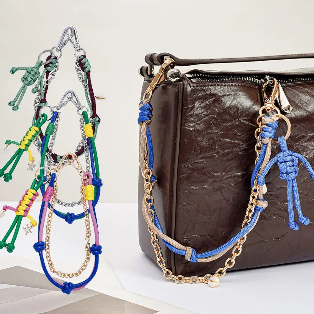 

Light Luxury Hand-Woven Bag Pendant Chain Multi-Functional Bags Hanging Decoration Keychain Clothing Accessories Weave Lanyard