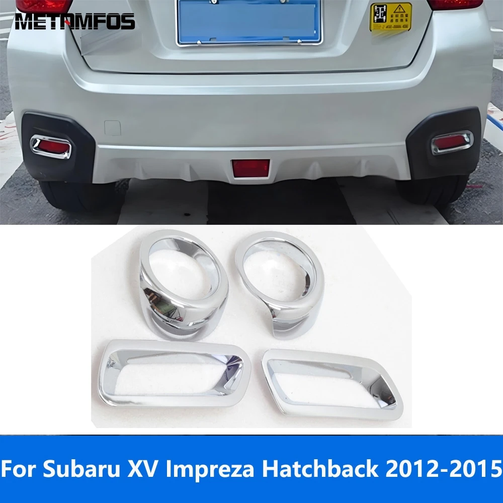 

For Subaru XV Impreza Hatchback 2012 2013 2014 2015 Chrome Front Rear Fog Light Lamp Cover Trim Foglight Protector Accessories