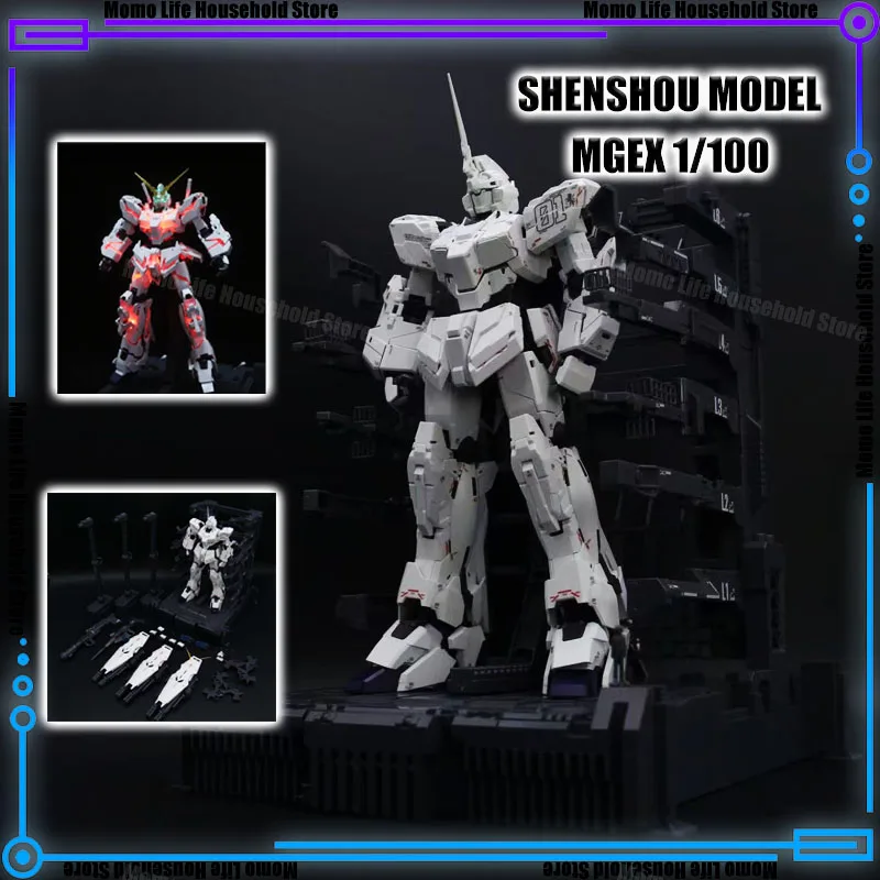 

Новый SHENSHOU MGEX RX-0 Единорог со светом, наборы моделей в сборе, пластиковый скелет, аниме, экшн-фигурка, пластиковая модель робота, игрушки