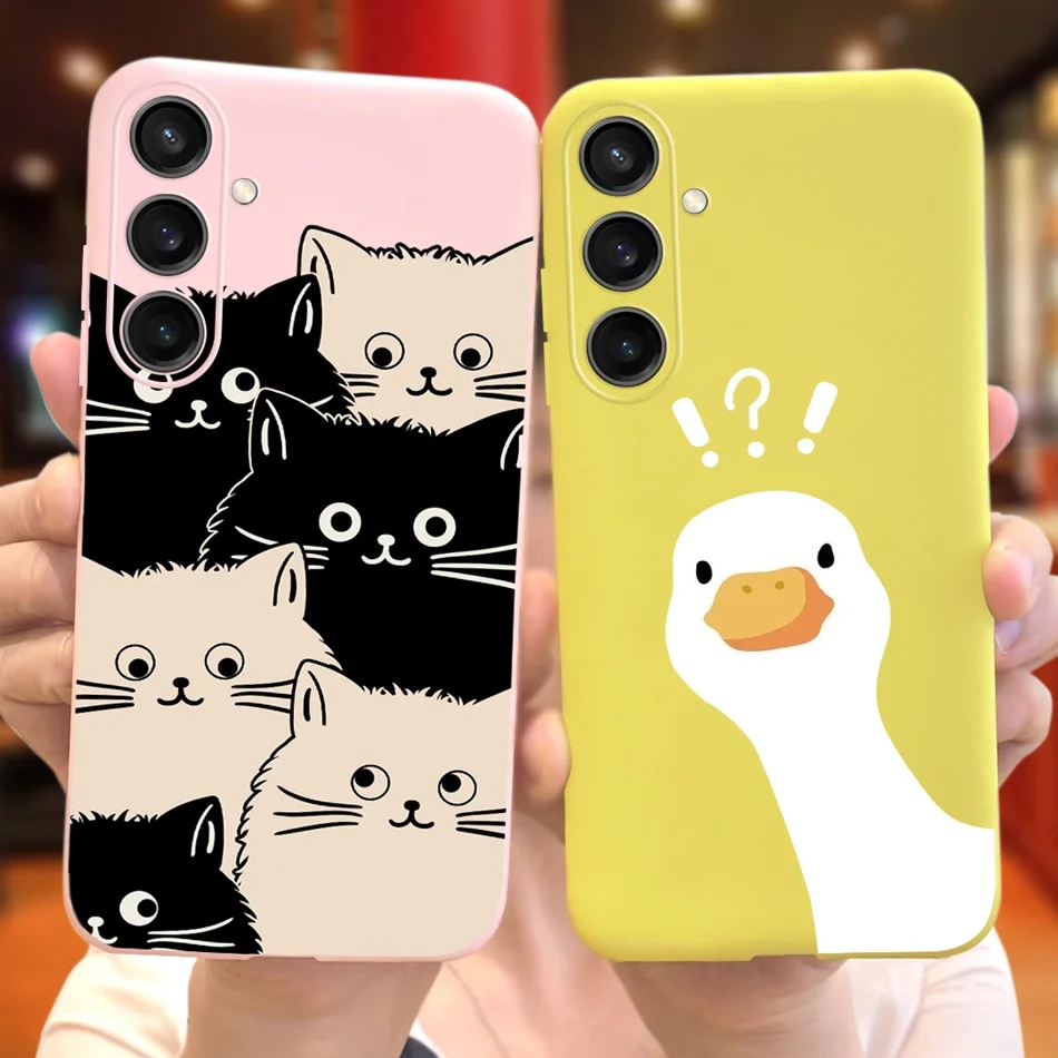 For Samsung Galaxy A15 2023 Cute Animal Cartoon Case For Samsung A15 4G SM-A155F Candy Color Soft Silicone TPU Phone Back Cover