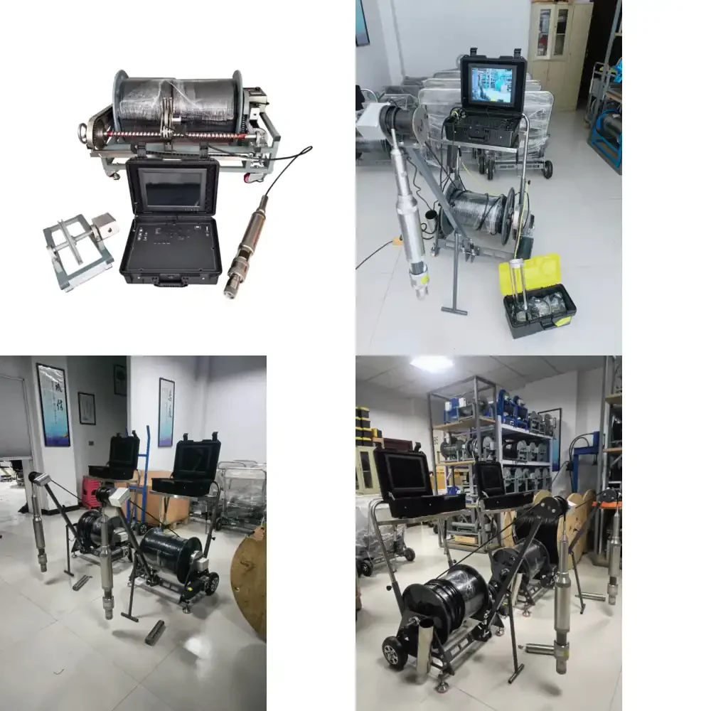 500m Simple Operation Waterproof IP68 Zoom Function CCD H.264 Memory Card Solar Water Well Inspection for Deep Well