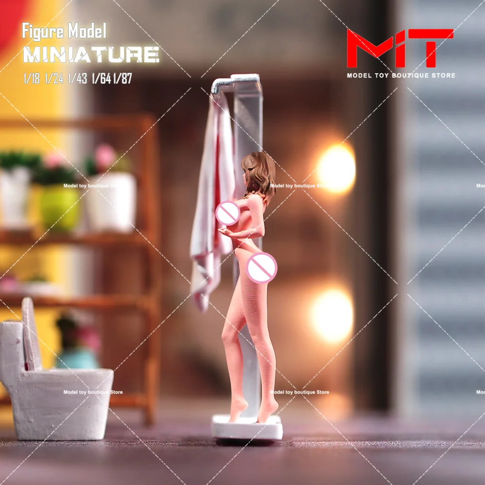 

Customized Miniatures Figures 1/12 Beauty Female Bathing Long Hair Figure Props Dolls Painted Model For Car Vehicles