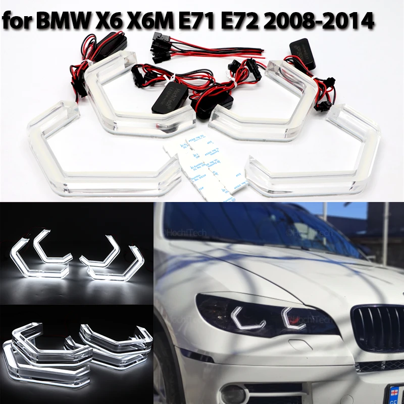 

LED Crystal Angel Eyes M4 Style DRL Rings for BMW X6 X 6 M X6M E71 E72 2008-2014 Car Accessories