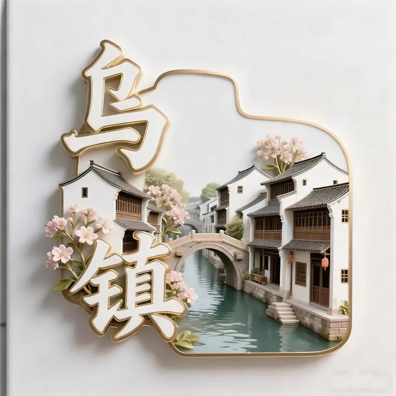China Travel Souvenirs Huangshan Fridge Magnets Beijign Hangzhou Suzhou Shenzhen Shanghai Xiamen Fridge Stickers Birthday Gifts