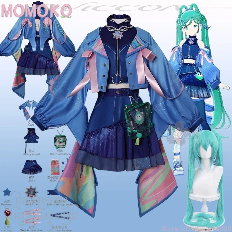 

Halloween Adults 2025 Magic Idol Stage Uniform Mikuuu Cosplay Anime Game Project Sekai Denim Blue 2026 Carnival disfraz
