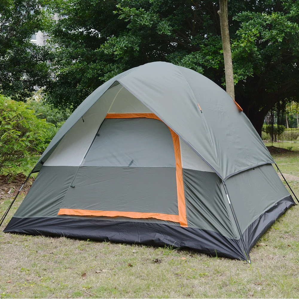 

Upgraded 3-4 Person Camping Tent Double Layer Waterproof Tear-resistant Plaid Fabric Outdoor Hiking Tourist Tent 3 Season Tent