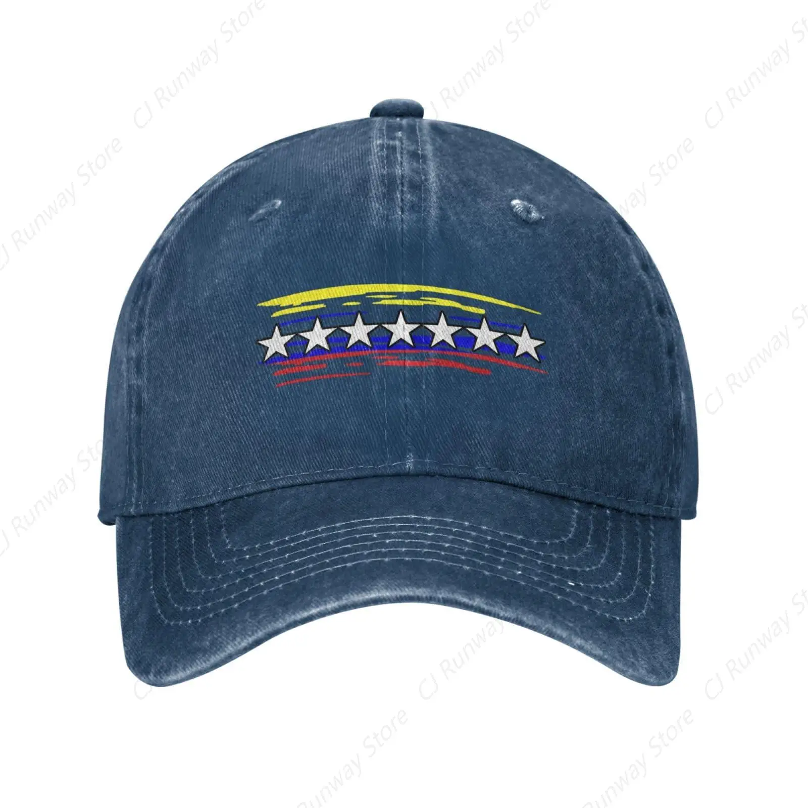 Venezuela 7 Big Stars Flag Minimalist Dad Trucker Hat Men Women Baseball Cap