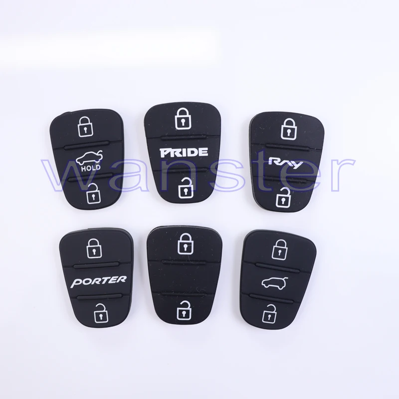 For Hyundai/kia Porter Verna Bongo Solaris Accent Sportage Rio Morning Picanto K2 K5 I20 Ceed Elantra Car Key Rubber Buttons Pad view 6