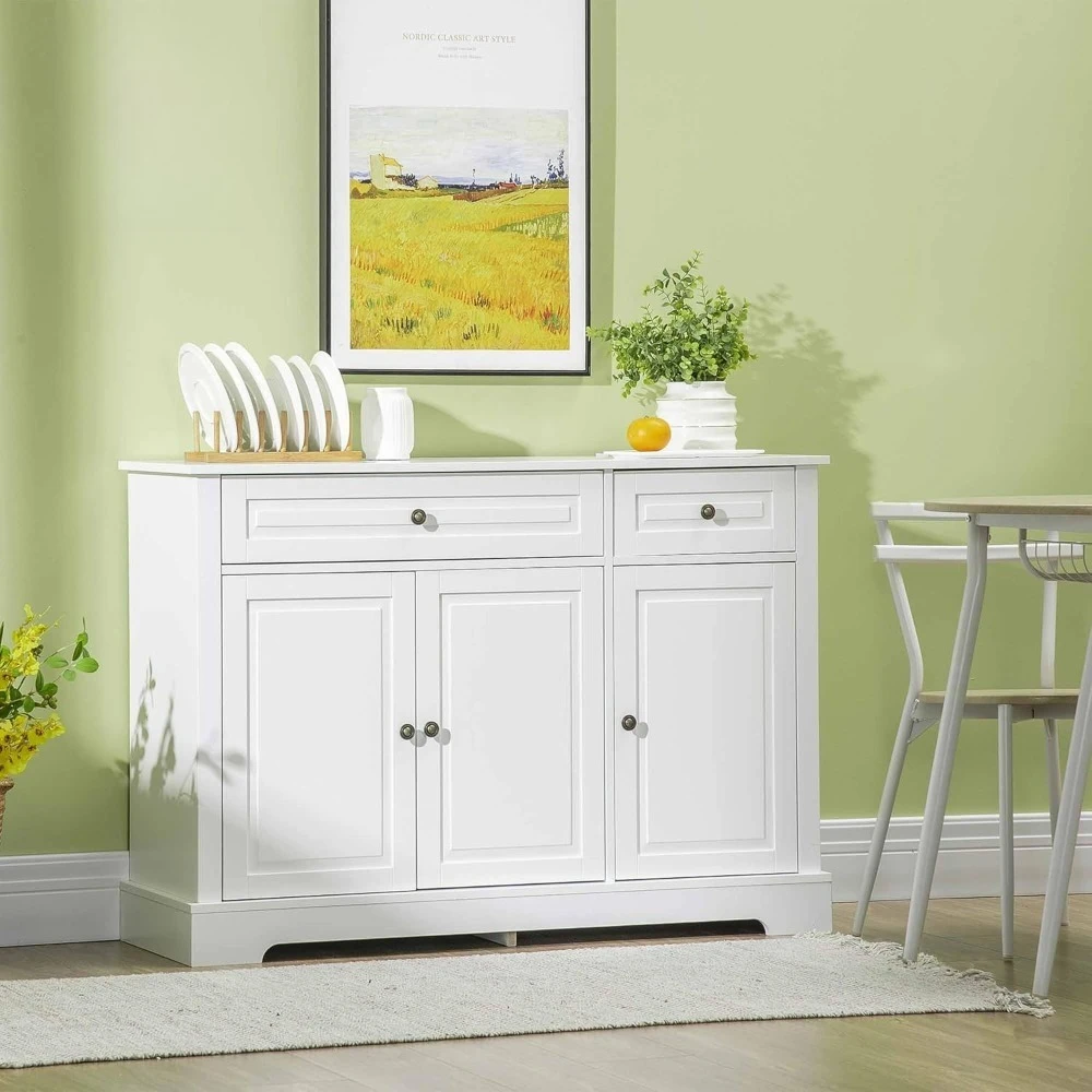

Sideboard Buffet Cabinet, Modern Buffet Cabinet with Storage and 2 Drawers, Coffee Bar Station with Adjustable, Customized