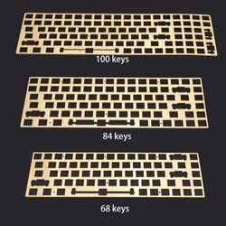 68 Key 84 Key 100 Key Keyboard Plate Mechanical Keyboard Brass Positioning Plate Surface Brushed Customized DIY Keyboard