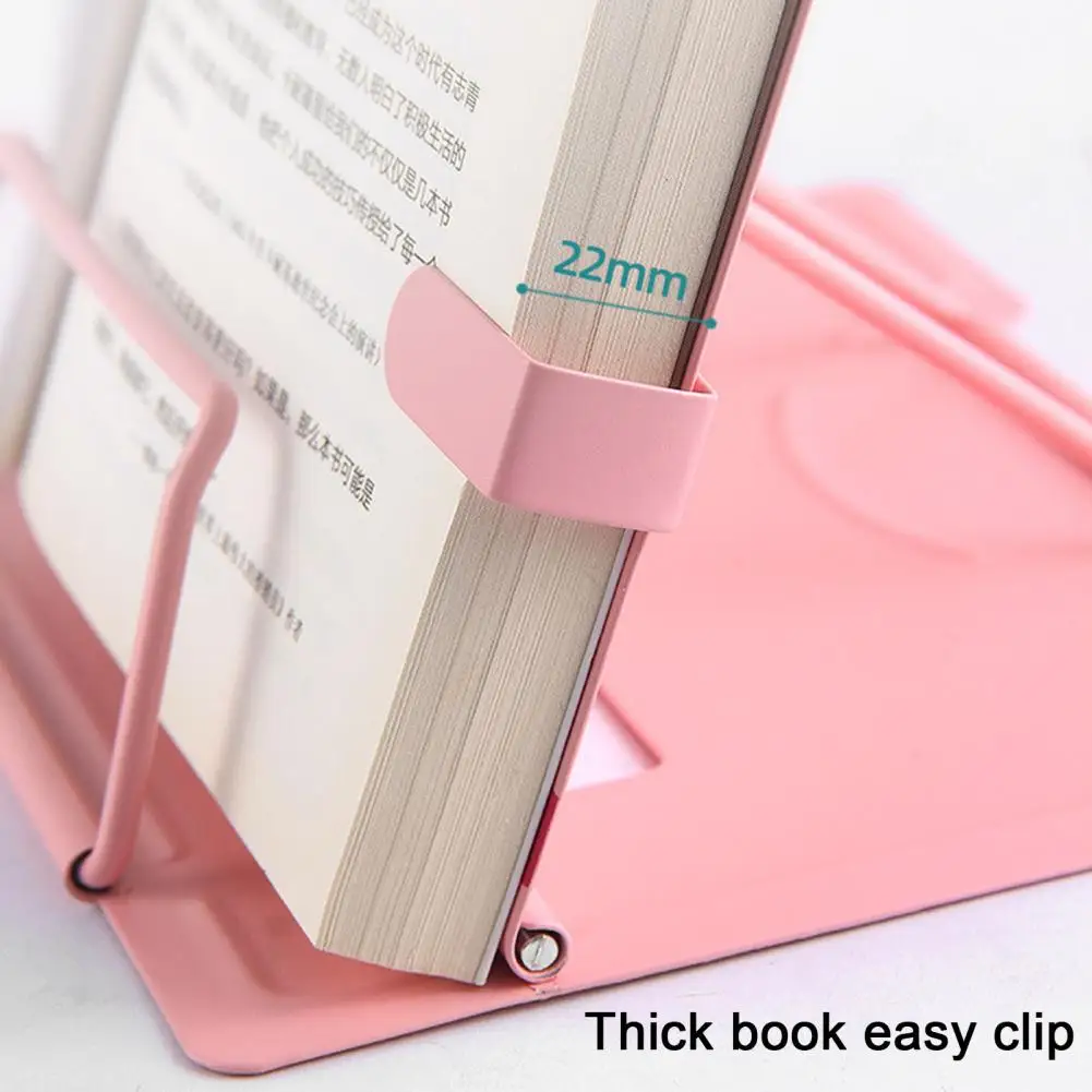 6 Adjustable Book Holder Adjustable Cartoon Dolphin Book Stand for Kids Adults Multi-purpose Foldable Holder for Books Magazines