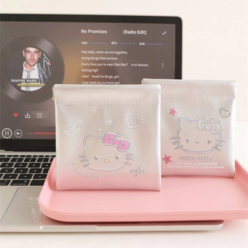 

Hello Kitty Storage Bag Cartoon Automatic Closure Bullet Lipstick Makeup Portable Outing Data Cable Storage Bag Wallet Wholesale