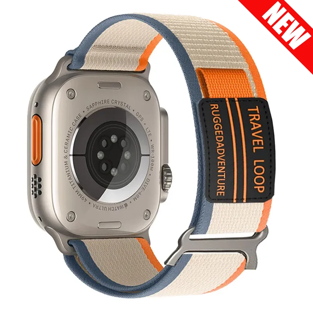Trail for Apple Watch Ultra 2 Band 49mm 44mm 45mm 40mm 41mm 42mm 38mm nylon bracelet correa iwatch series 8 7 6 5 4 9 se strap