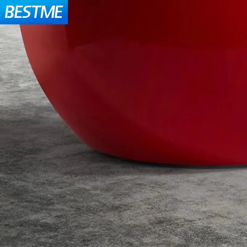 Durable Round Bathtub Dimension 1550mm Bathroom Solid Surface Freestanding Bathtub Red Acrylic Circular Bath Tub