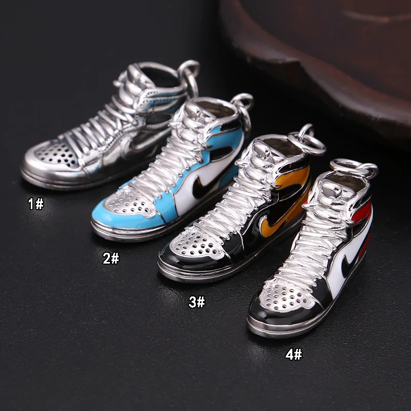 Wholesale S925 sterling silver jewelry, Thai silver retro sneakers, single trendy, domineering, nostalgic, exquisite men's and w