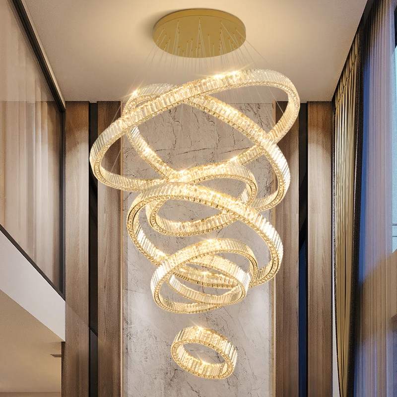 

Modern home decoration villas: crystal chandeliers, staircase chandeliers, living room chandeliers, indoor lighting fixtures