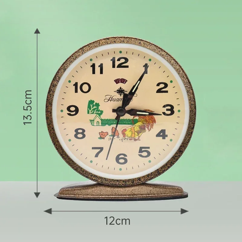Mechanical Alarm Clock Retro Metal Desktop Clocks Child Bedroom Bedside Table Watches Loud Volume Cute Home Decor Items Gift