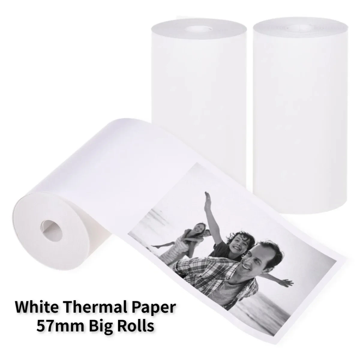 

57x30mm Non-Stick White Grey Thermal Paper - Fade-Proof & BPA-Free Ideal for Event Logs/Art Projects