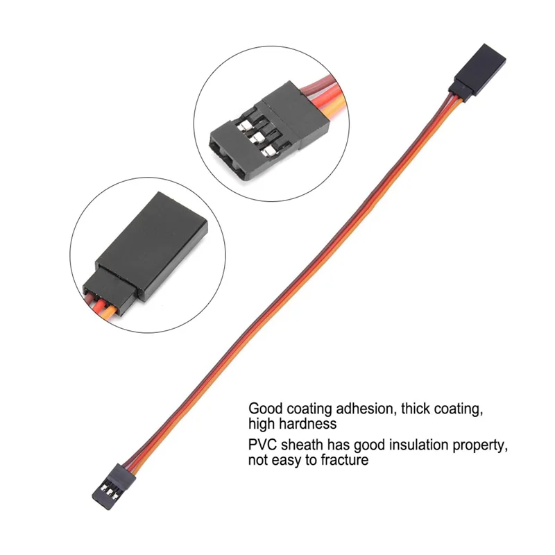 REPLA-50 Pieces Of Male-To-Female Servo Extension Cords For RC Futaba's JR Remote Servo Extension Cord Wire And Cable (500 Mm)
