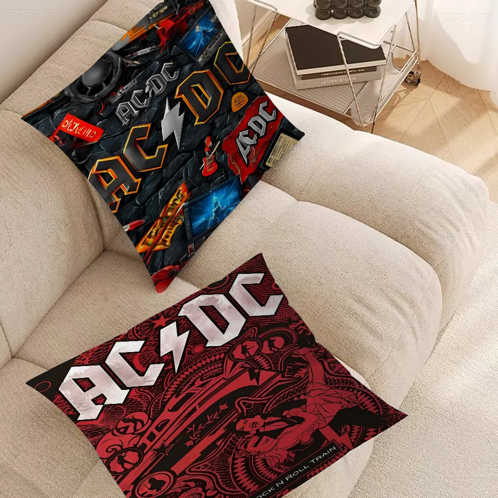 Rock Singer A-AC D-DC Band Cushion Cover Pillowcase Upholstery Sofa Throw Pillow Home Decor Pillowcas