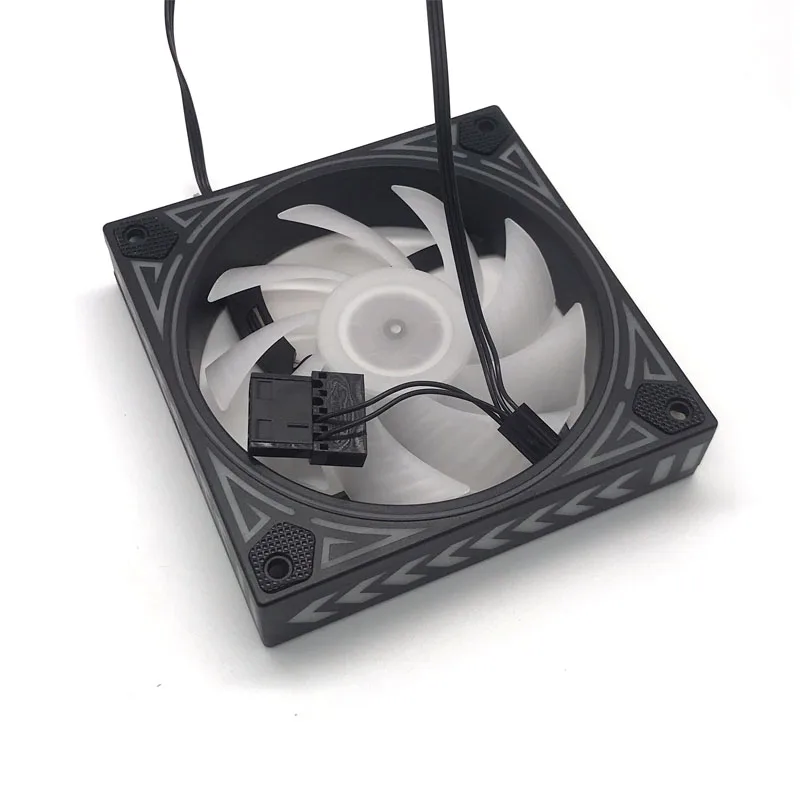 PC Cooling Fan com LED Rainbow Iridescent, Computer Gaming Set Up, Radiador de água fria, 3Pin Plus Molex, DC 12V, 120mm