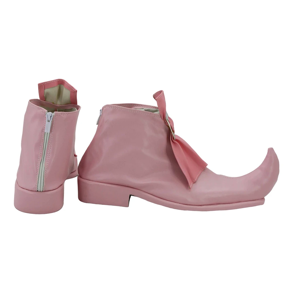 Anime Cute High Earth Defense Club LOVE Ryuu Zaou Cosplay Shoes Halloween Costumes Custom Made Pink Bow Short Boots