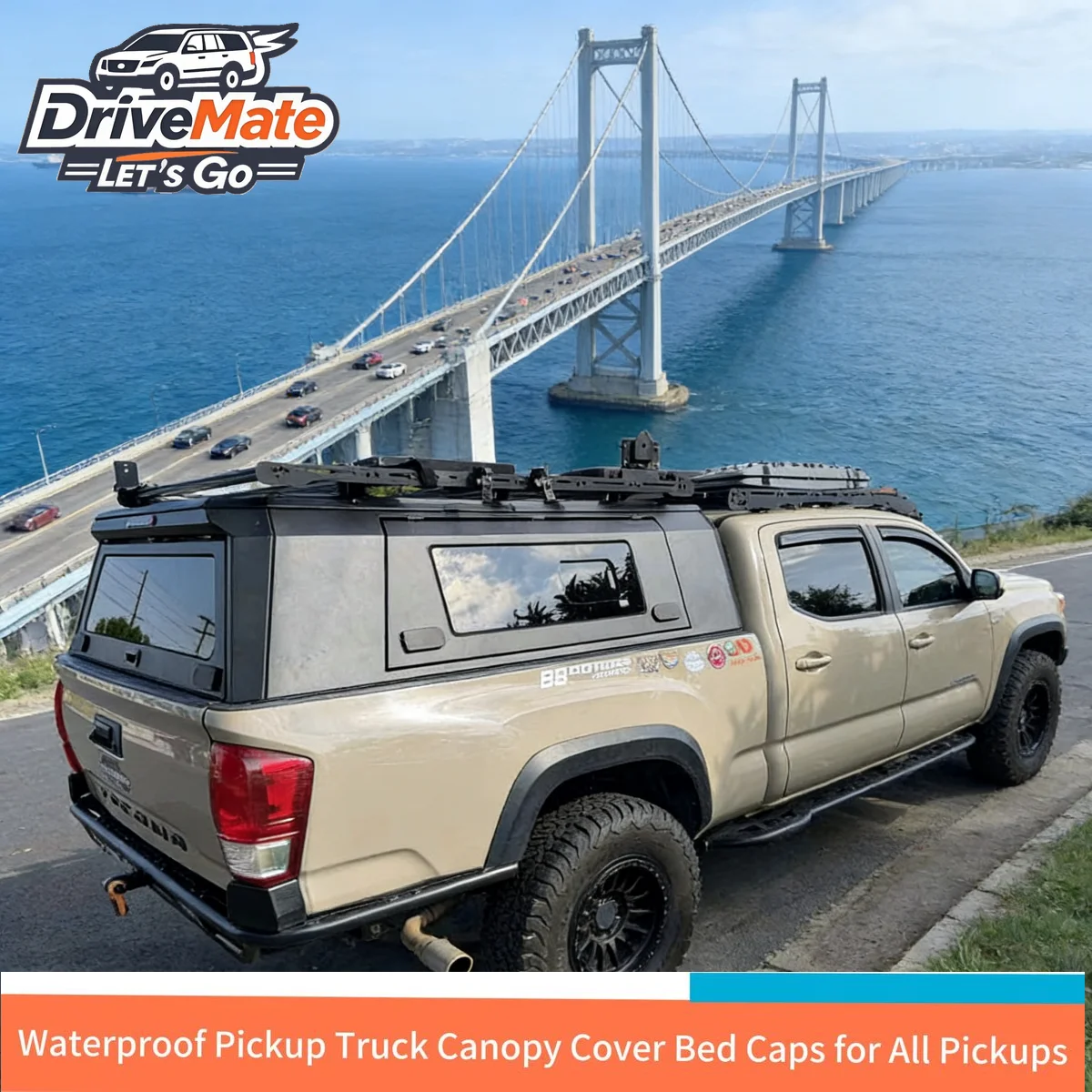 

Aluminum Waterproof Truck Bed Cover Pickup Canopy Hardtop for TOYOTA HILUX REVO /VIGO /JAC T6/T8/GWM POER with Camping Table