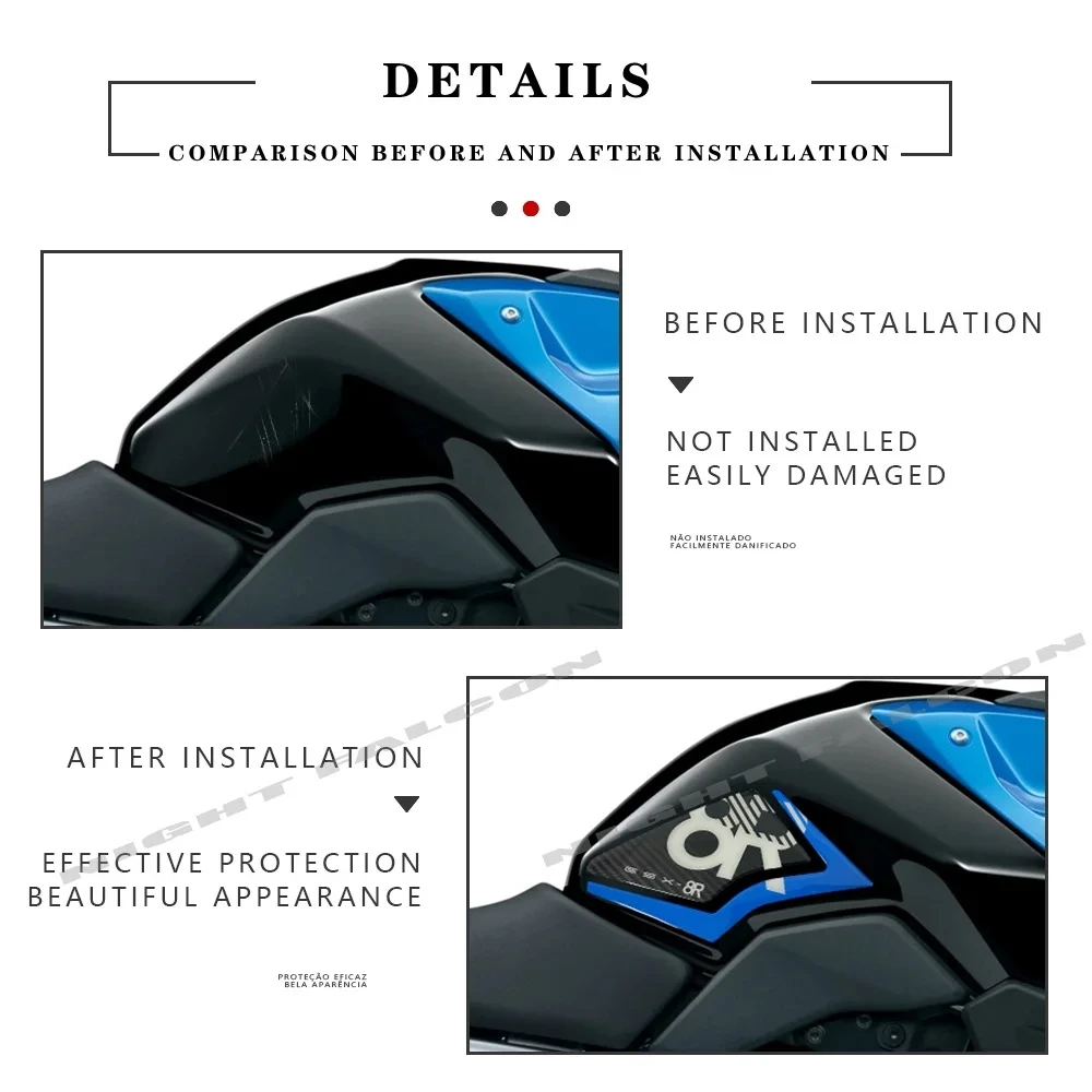 for SUZUKI GSX 8R Accessories 3D Sticker Kit GSX-8R Fuel Tank Pad GSX8R Decorative Stickers 2024 GSX 8R GSX8R GSX-8R Parts