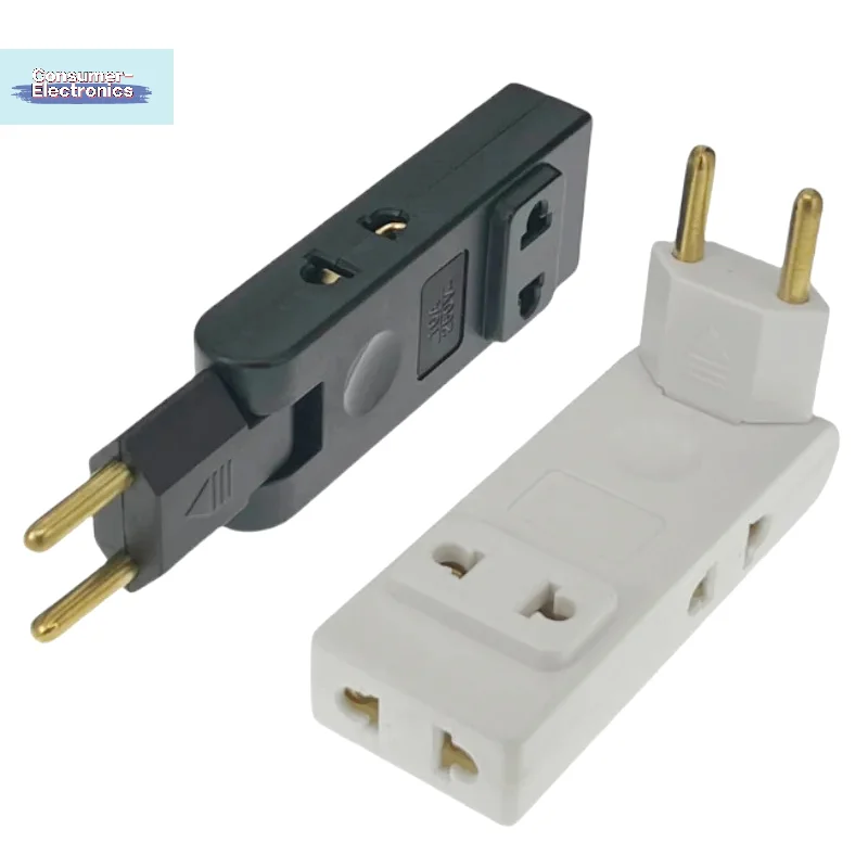 【4 In 1 Wall Outlet Extension EU Electrical Socket 180 Degree Plug Adapter Travel Aadapter Portable Power Converter】