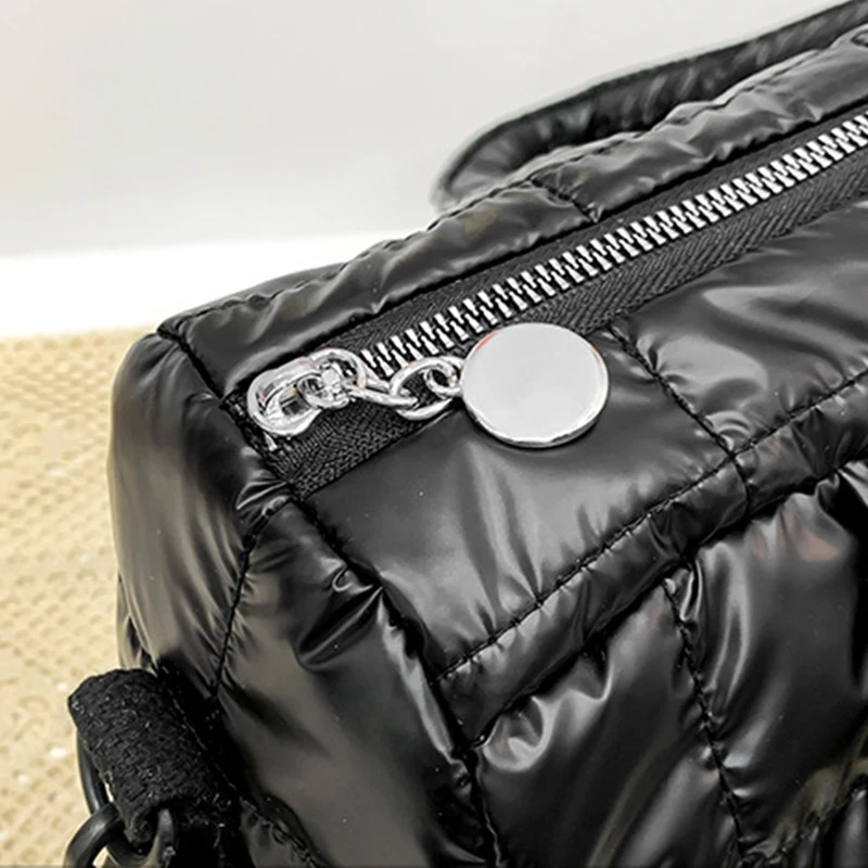 Yogodlns Luxus Raum Gepolsterte Baumwolle Handtasche Große Kapazität Schulter Tasche Wasserdichte Nylon Tasche Reise Unten Umhängetasche Geldbörse Bolsa – Detail 27