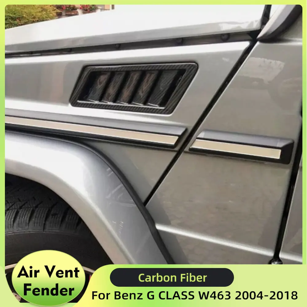 Carbon Fiber Air Vents Flow Outlet Fender for Mercedes-Benz G CLASS W463 G500 G5550 G55 G63 G65 AMG 2004-2018 Fender Trim Cover