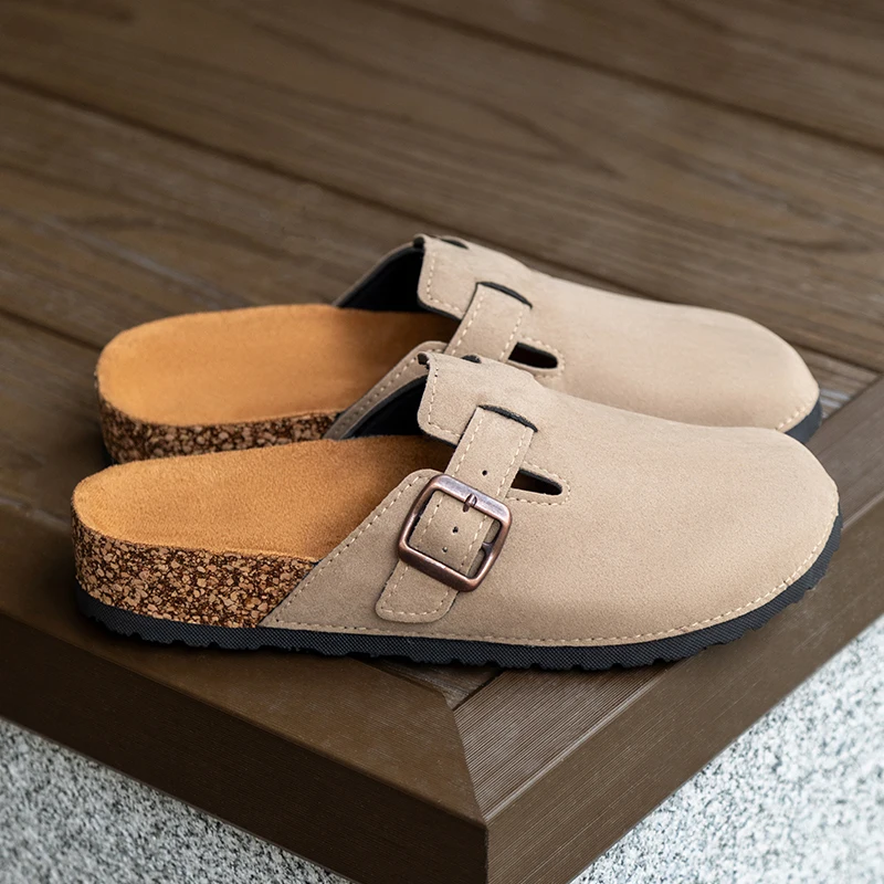 

Модные мужские туфли-лодочки с поддержкой свода стопы Birkens Мужская обувь Мужские замшевые сандалии Ретро пробковые сабо унисекс Классические пляжные тапочки