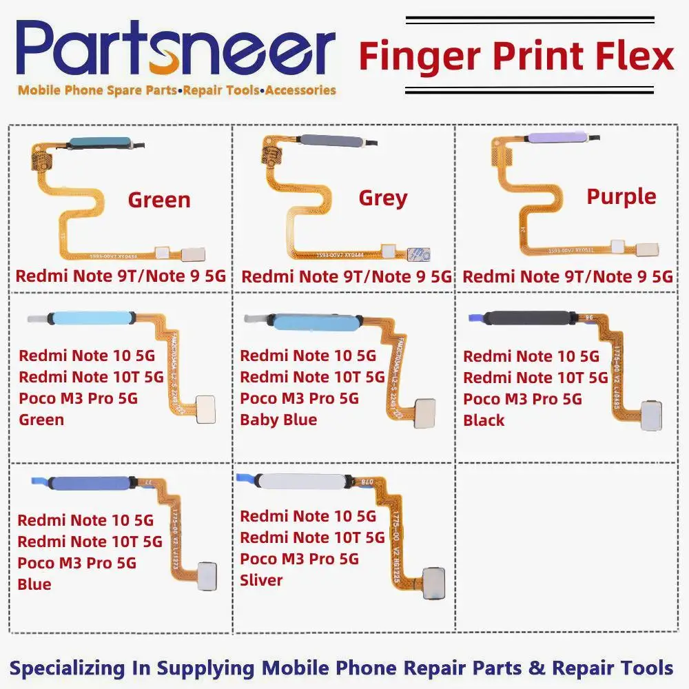 

Fingerprint Sensor Flex Cable for Xiaomi Redmi Note 10 5G / Poco M3 Pro 5G / Redmi Note 10T 5G/Redmi Note 9T/Redmi Note 9 5G