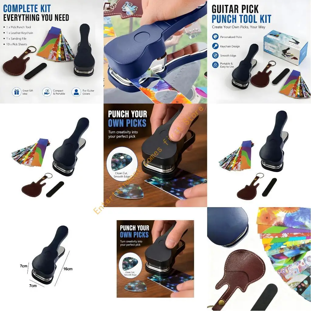 DIY Guitar Pick Making Set with Tool, File and Pick Holder 55KD