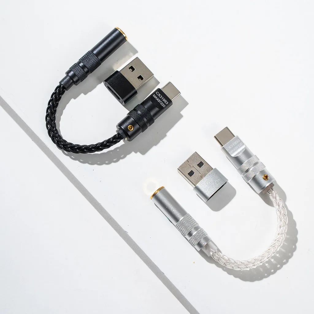 CX31993 MAX97220 رقاقة مزدوجة نوع C إلى 3.5 مللي متر مضخم ضوت سماعات الأذن DAC HiFi محلل شفرة سمعي IEM AMP محول الهاتف الذكي