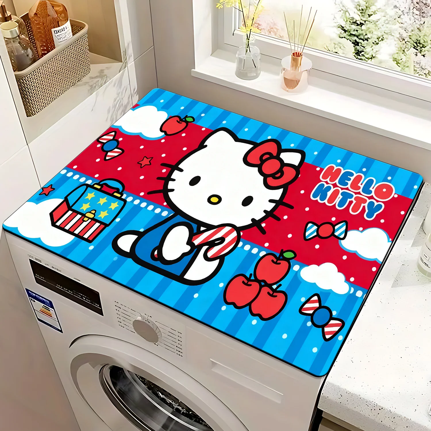 1pc Exquisite Coffee Machine Mat, Sanrio Hot Item, Hello Kitty Printed Kitchen Drying Mat, Elegant and Beautiful, Gift for Fam