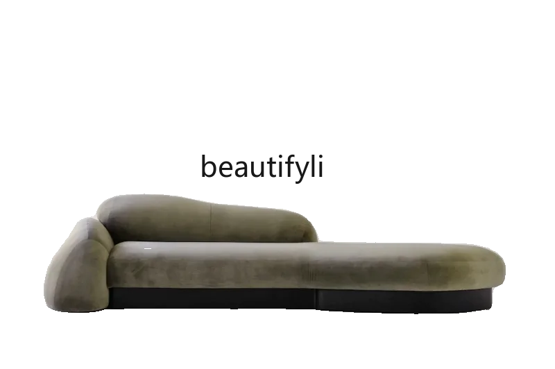 Italian Minimalist Curved Fabric Sofa Designer Special-Shaped Modern Minimalist Bevel Pebble Sofa Furniture