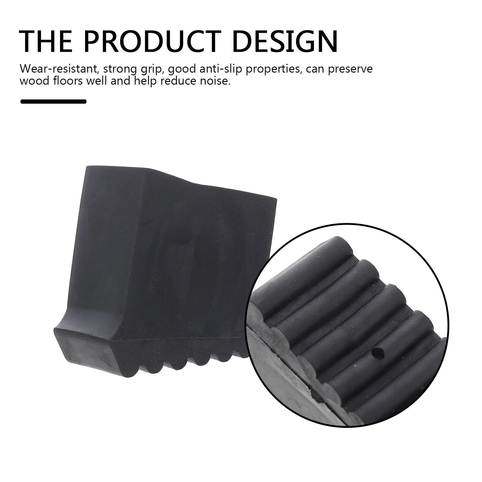 

2pcs Feet Protectors Thick Rubber Pads Non-Slip Floor Protector Durable Step Ladder Covers Workshop Accessories For Homeladder