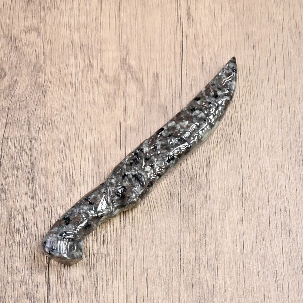 1PC Obsidian/ Yooperlite Knife Carving, Home Decoration, Gemstone Jewelry, Stone Engraving, Birthday Gift - Loose Gemstones - Image 4