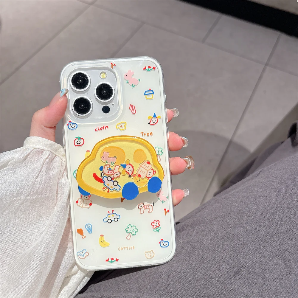 

Cute Square Pillow Stand with Fro Magnetic Support, Creative for Women, Suitable for iPhone 16 Pro 15 13 14 Pro Max