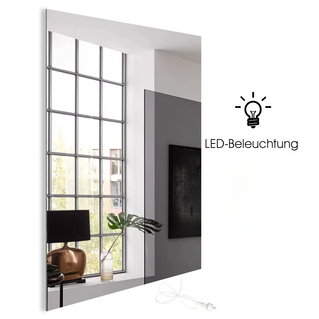 Intelligent Led Light Infrared Mirror Bathroom Panel Heaters