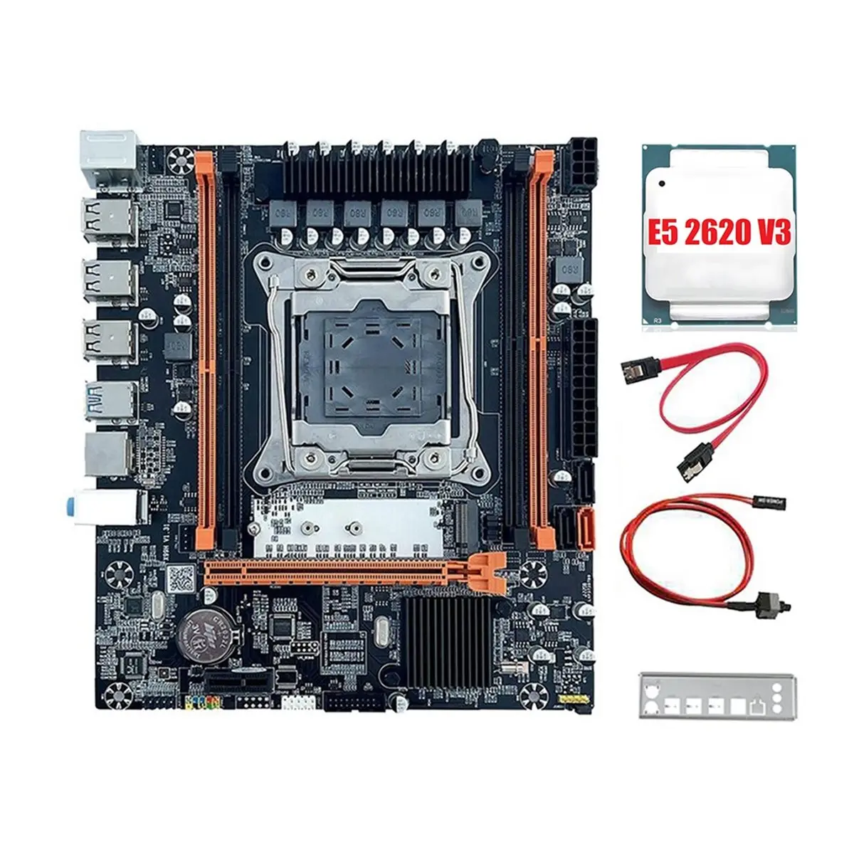 [AC18 Digital]/X99H Desktop Motherboard+E5 2620 V3 CPU B85 LGA2011-3 4X DDR4 REG ECC RAM Slots M.2 PCIE SATA3.0 X99 Gaming Mothe