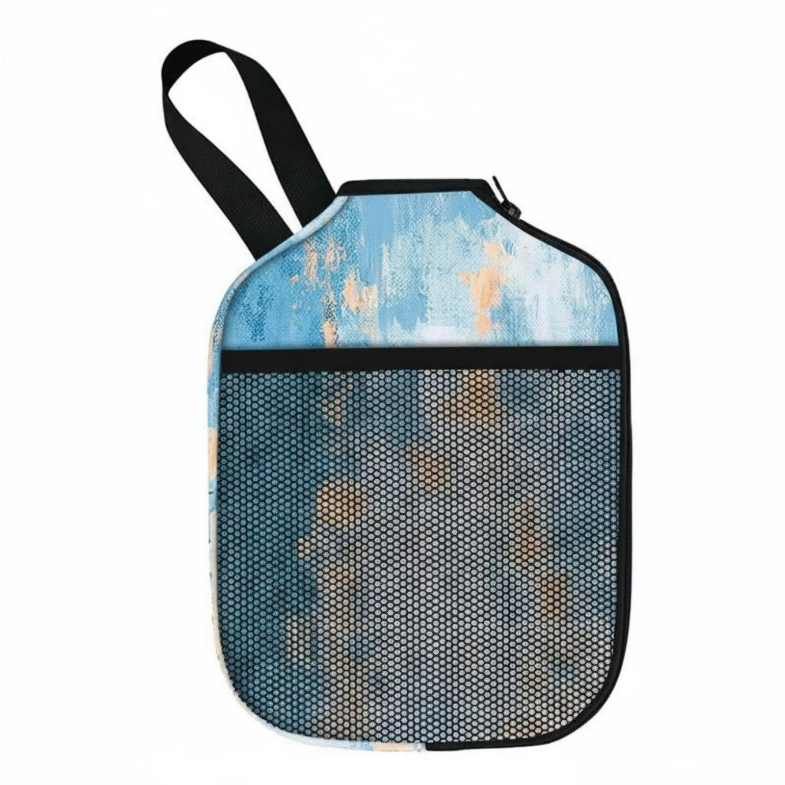 Neoprene Paddle Cover with Zipper and Inner Pockets for Pickleball Paddles and Tennis Rackets for Gym Bag