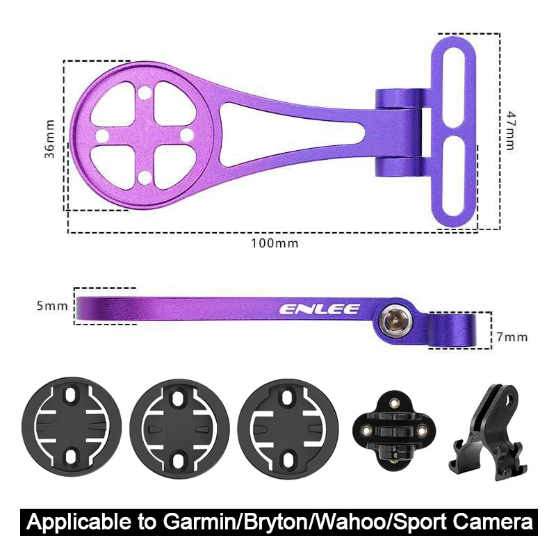 Bike Computer Bracket Headlight Holder Aluminum Alloy Universal Cycling Speedometer Mount for Garmin/Bryton/Wahoo GPS Bracket