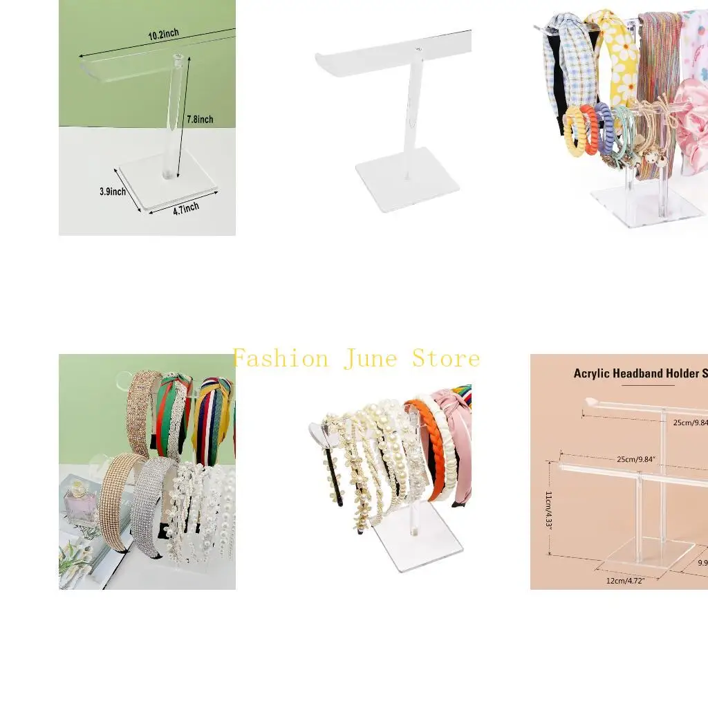 

N5KA Держатель для повязки на голову Органайзер Акриловая повязка на голову Стенд для выставки товаров для повязок на голову