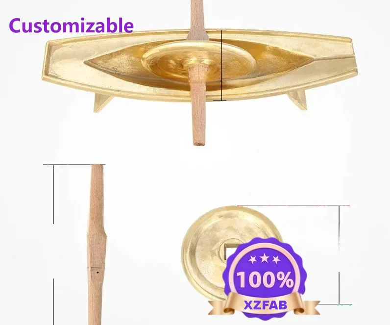 Factory Direct 2026 Thickened brass, traditional Chinese medicine grinding groove, medicine grinding iron research ship