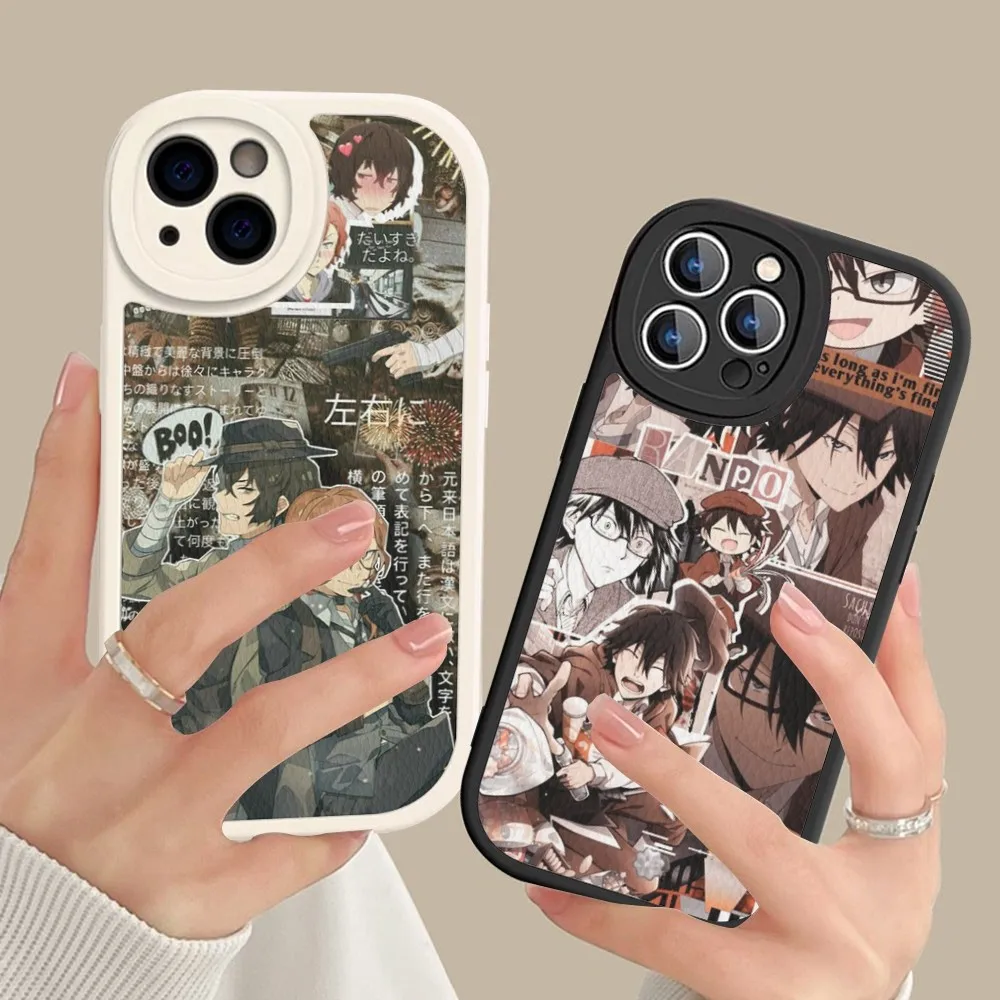 

Japan Anime Bungou Stray Dogs Dazai Osamu Phone Case Hard Leather For iPhone 14 13 12 Mini 11 14 Pro Max Xs X Xr 7 8 Plus Fundas