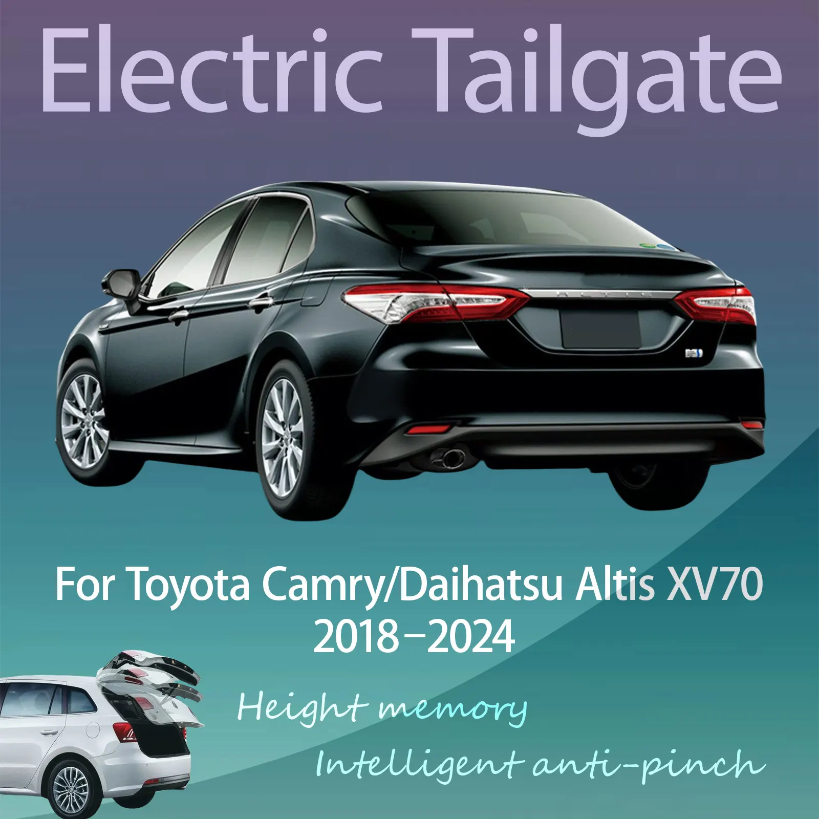 For Toyota Camry/Daihatsu Altis XV70 2018–24 Electric Tailgate with Sensor Trunk Anti-pinch Memory Height Intelligent Operatio