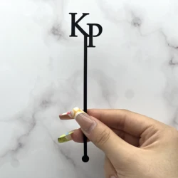 Personalized Wedding Cocktail Stirrers Baptism Cocktail Swizzle Sticks Table Decor Customized Acrylic Party Drink Stirrers