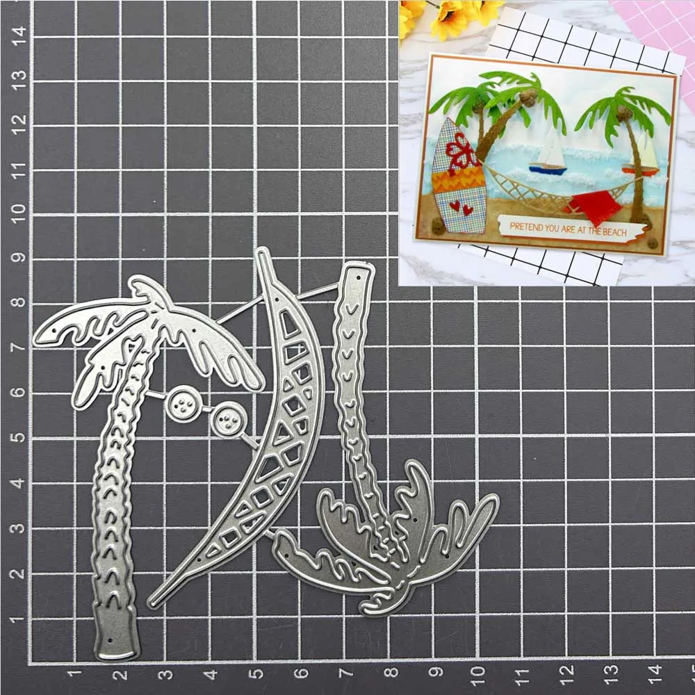 Coconut tree Metal Cutting Die Scrapbook Embossed Paper Card Album DIY embossing workmanship Template